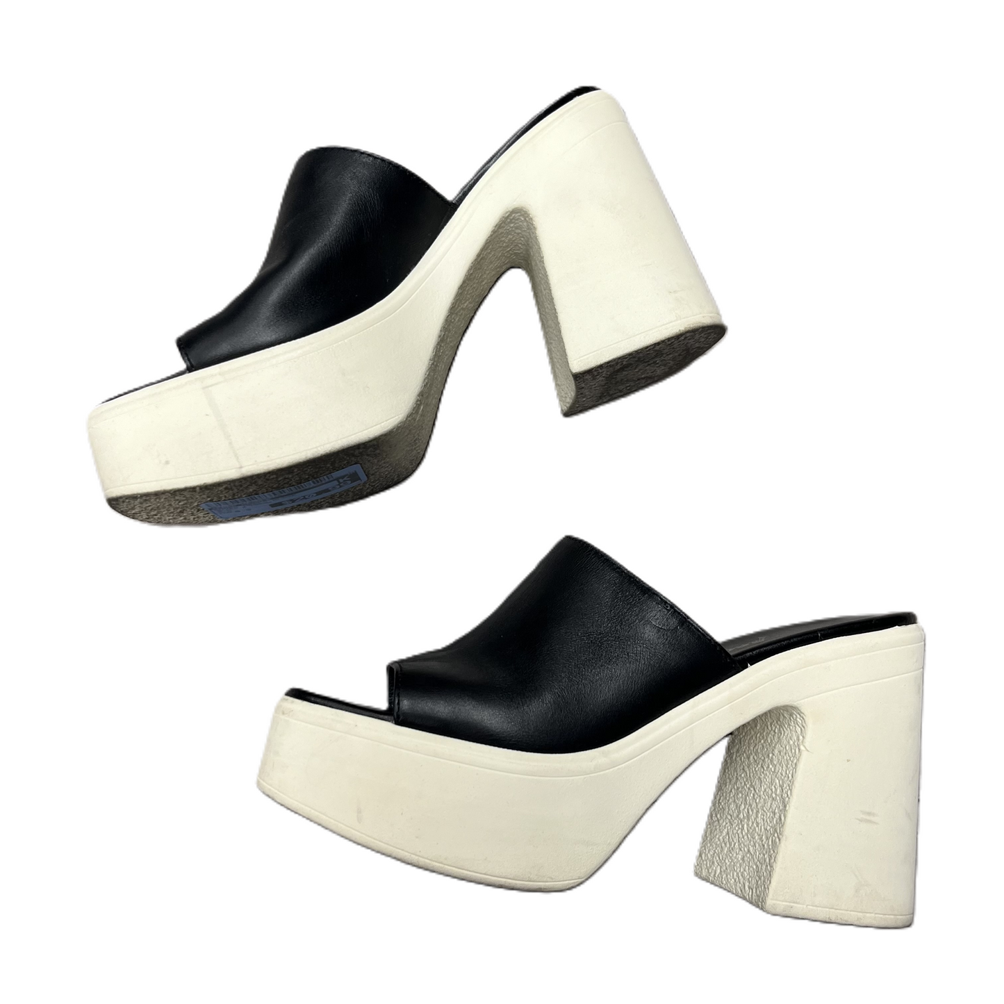 Shoes Heels Block By Free People In Black & Cream, Size: 5.5