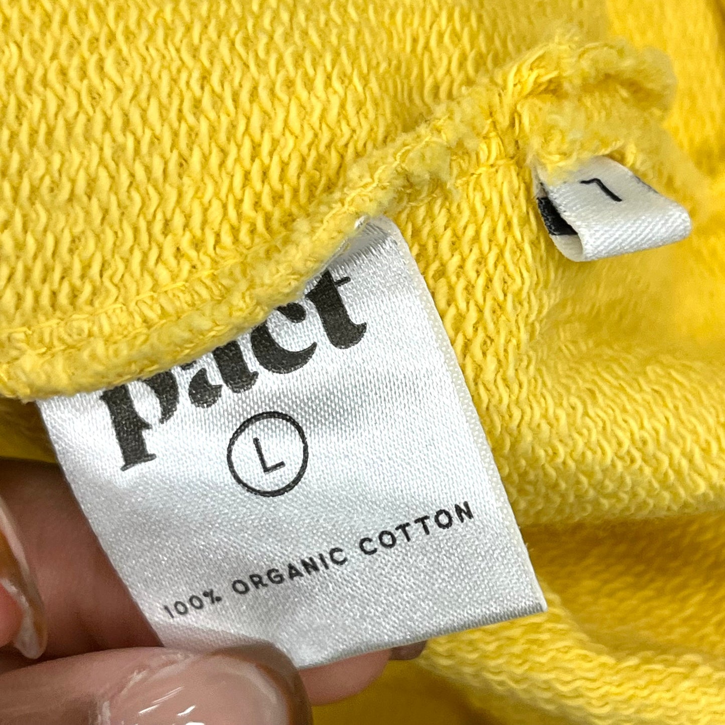 Sweatshirt Crewneck By Pact In Yellow, Size: L