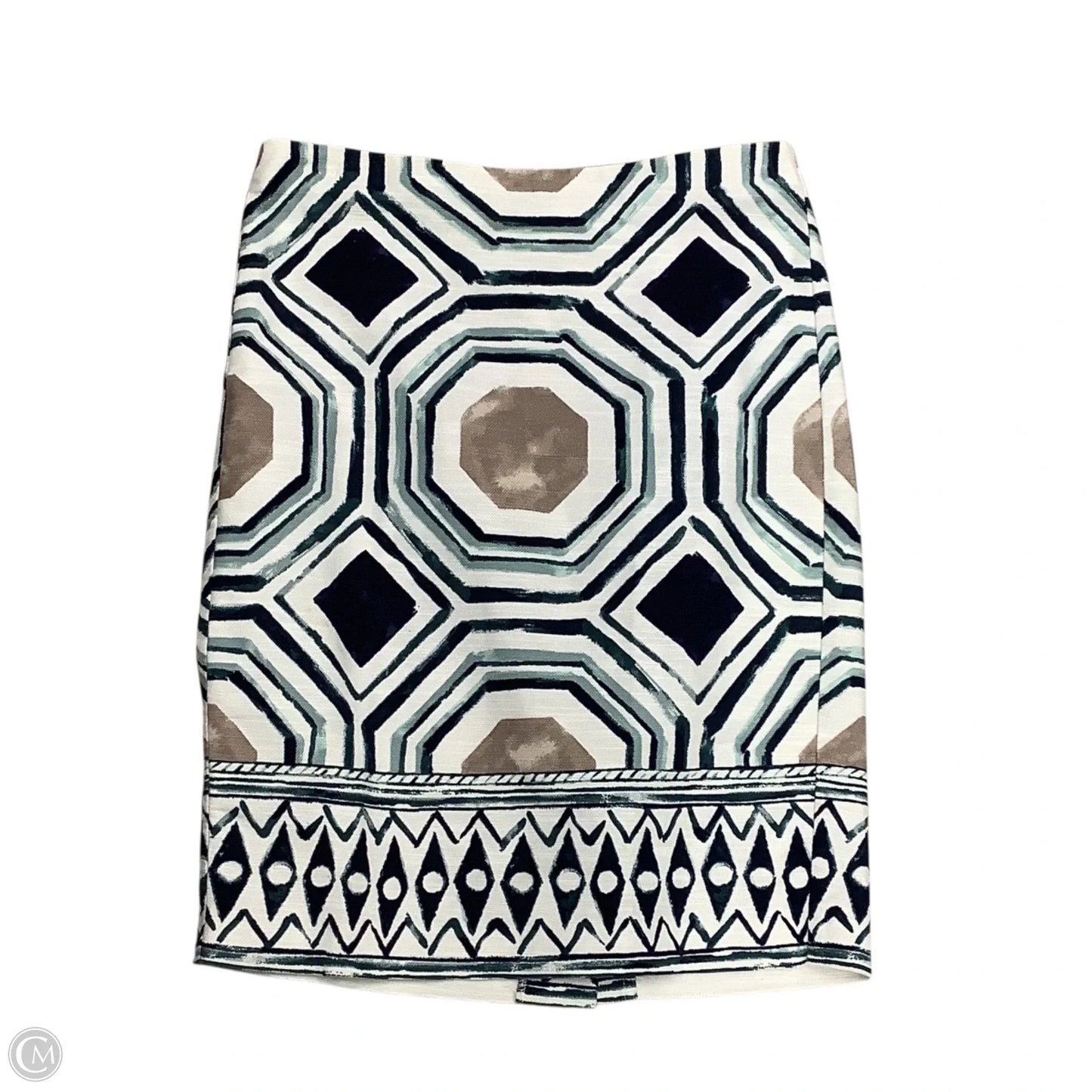 Skirt Mini & Short By Loft In Green & White, Size: 0