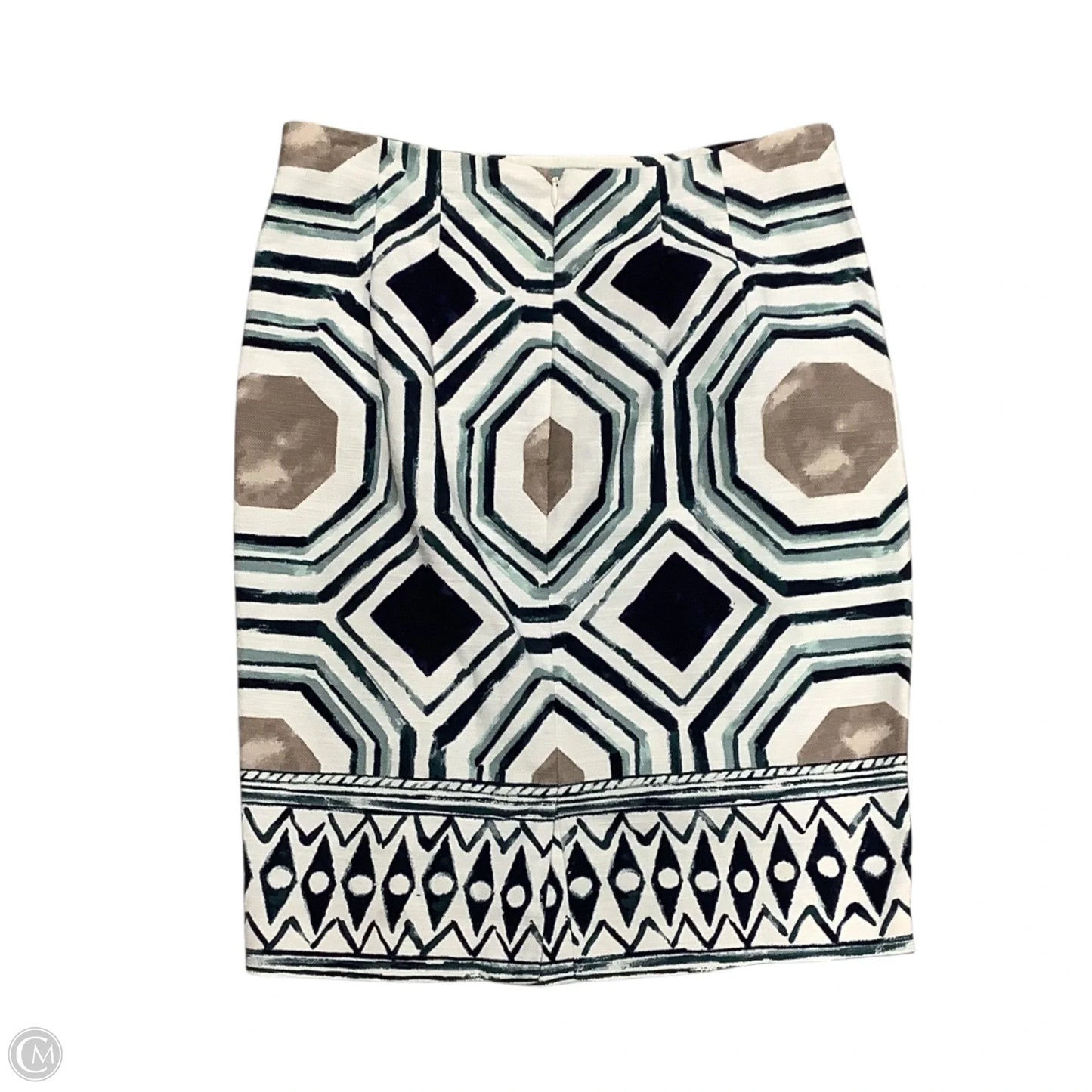 Skirt Mini & Short By Loft In Green & White, Size: 0