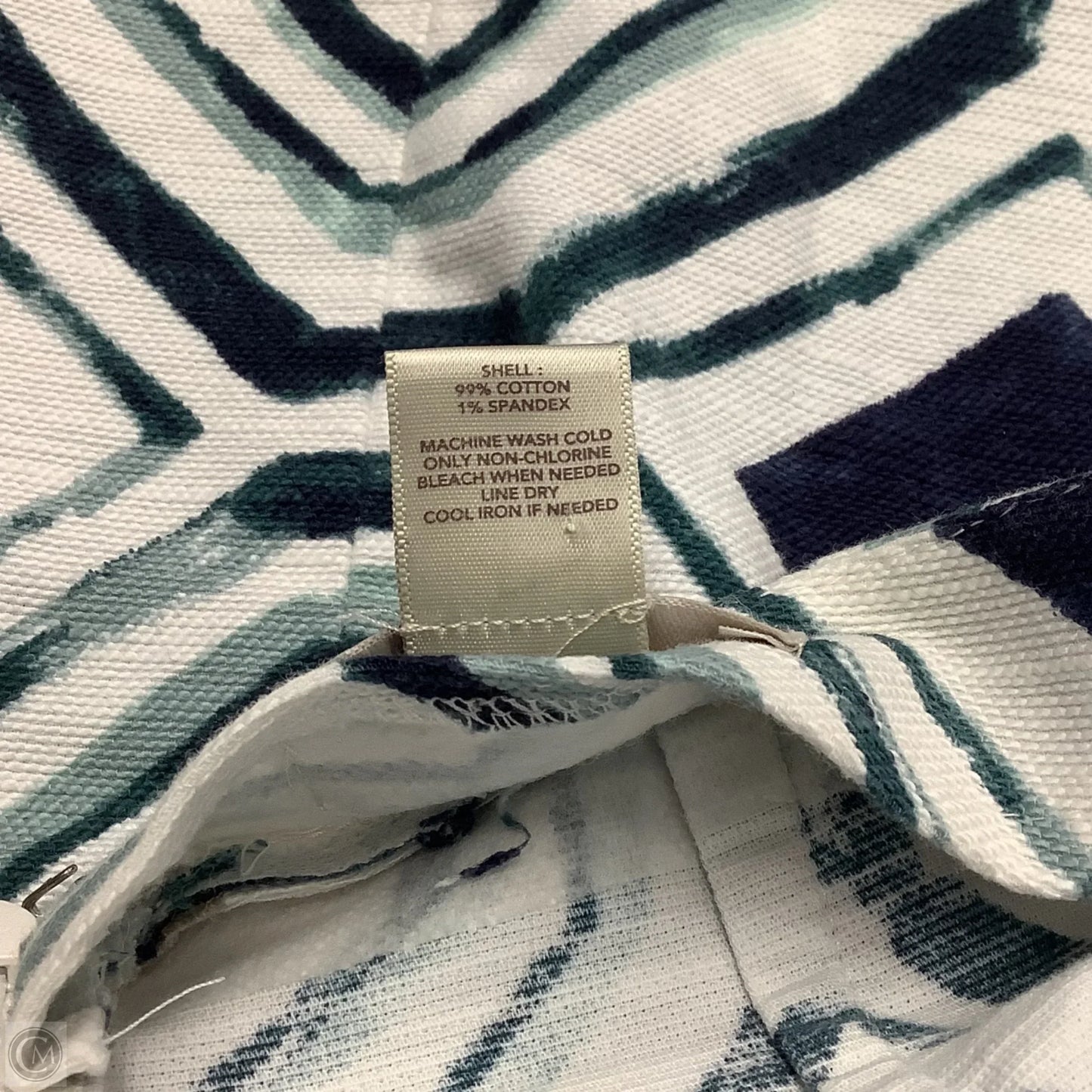 Skirt Mini & Short By Loft In Green & White, Size: 0