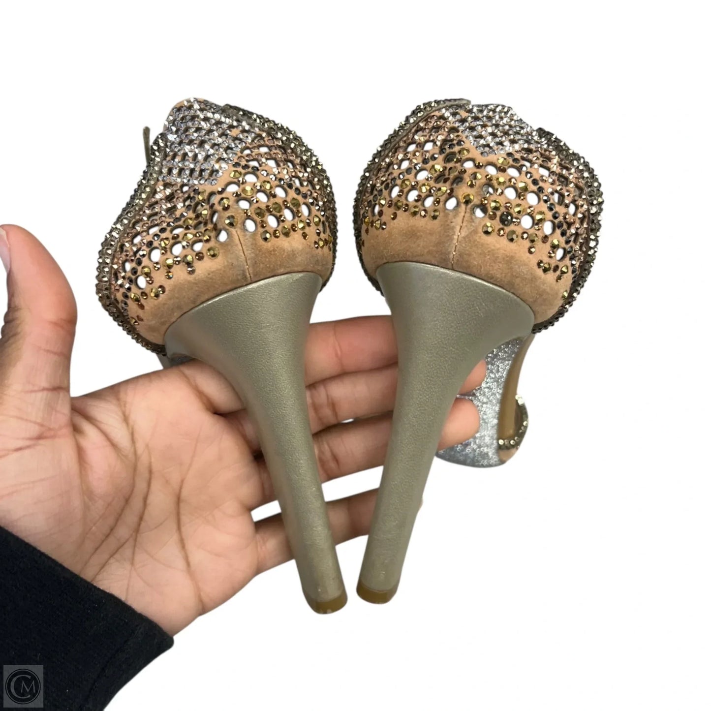 Shoes Heels Stiletto By Rene Caovilla In Taupe, Size: 7.5