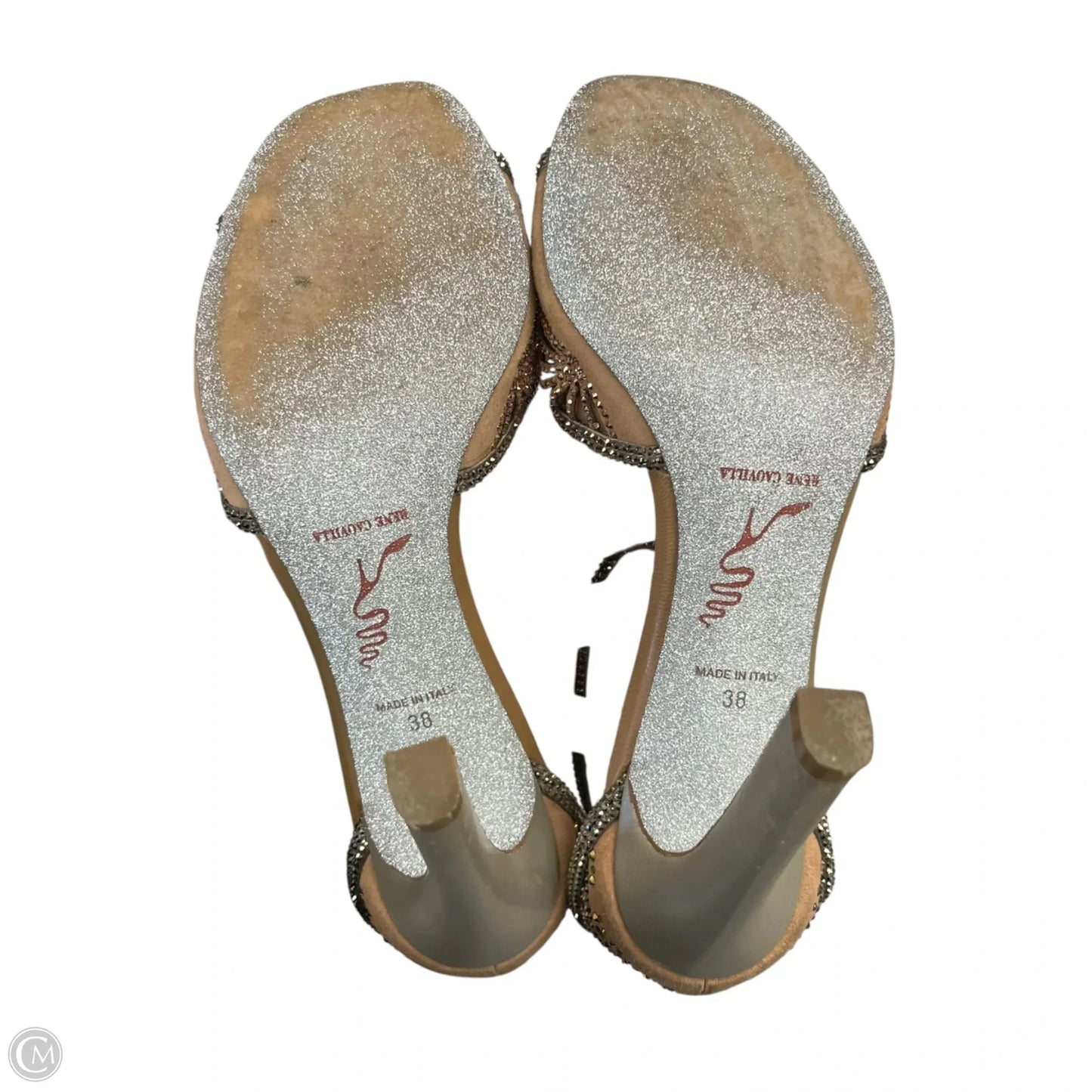 Shoes Heels Stiletto By Rene Caovilla In Taupe, Size: 7.5