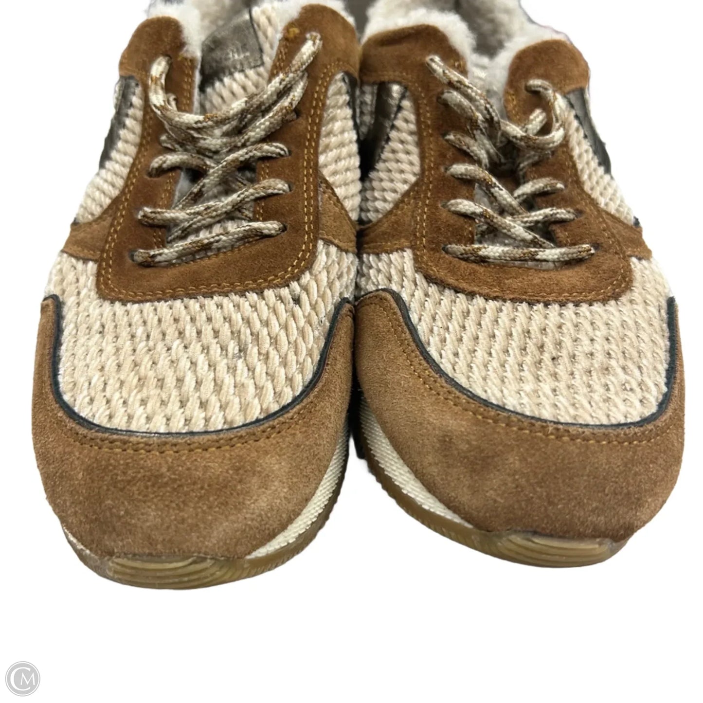 Shoes Sneakers By Voile Blanche In Brown & Cream, Size: 10.5