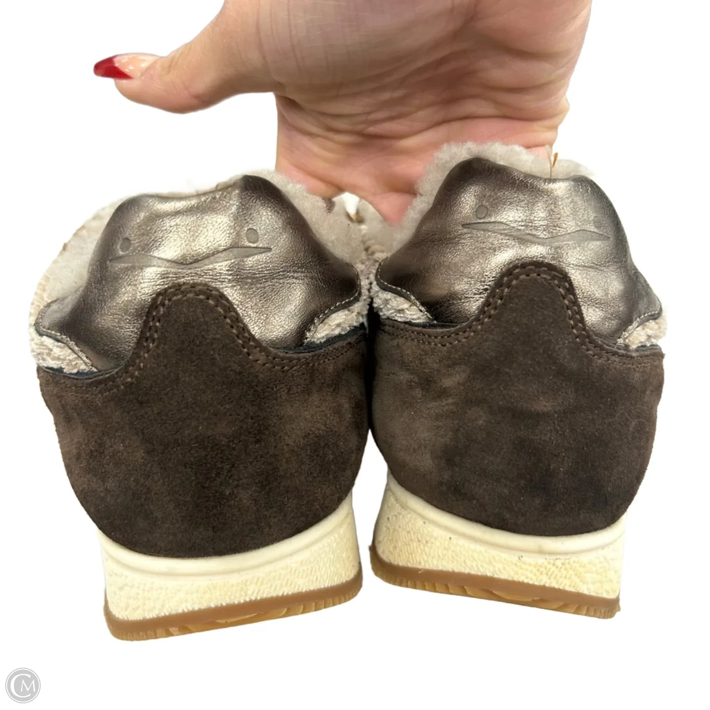 Shoes Sneakers By Voile Blanche In Brown & Cream, Size: 10.5