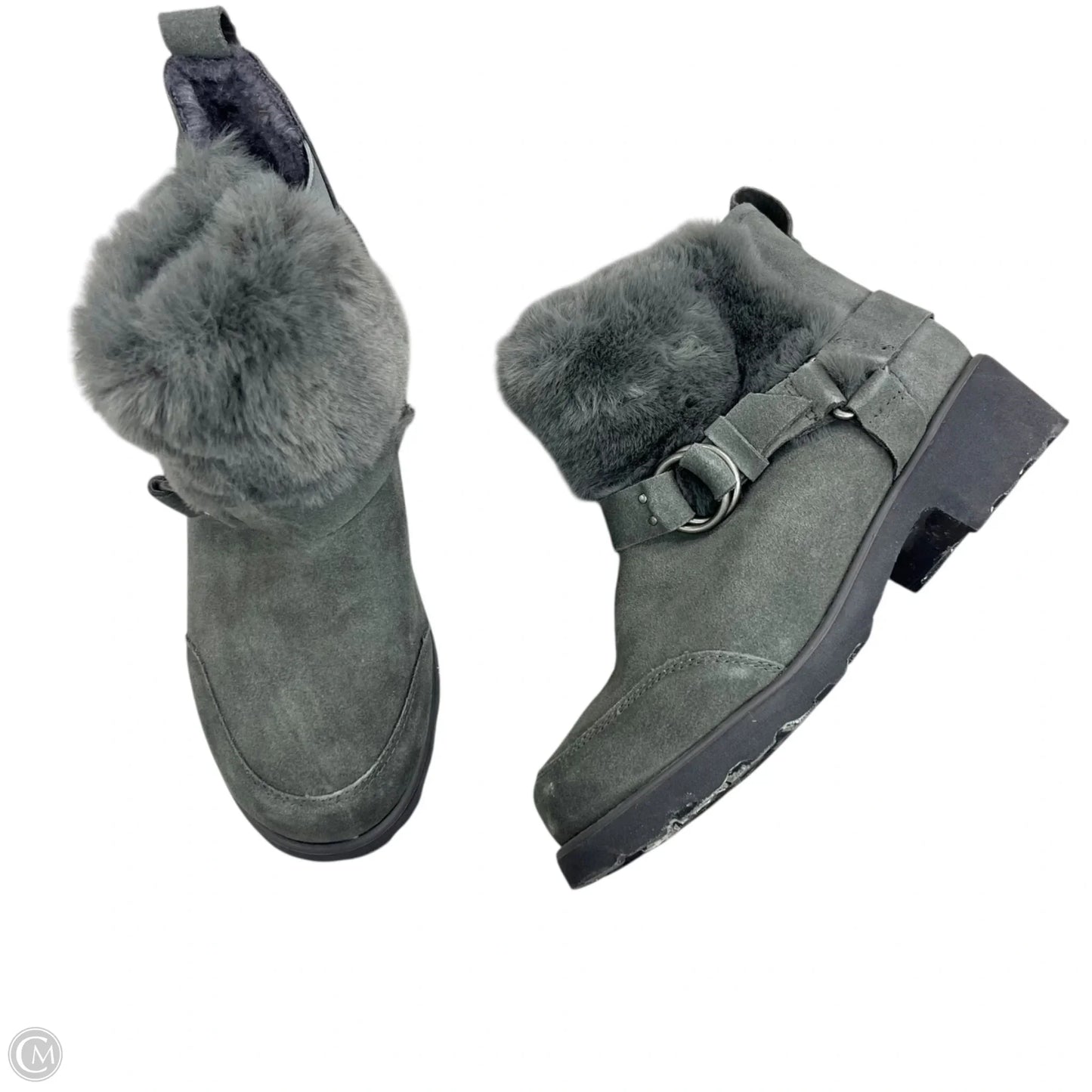 Boots Ankle Heels By Bearpaw In Grey, Size: 9