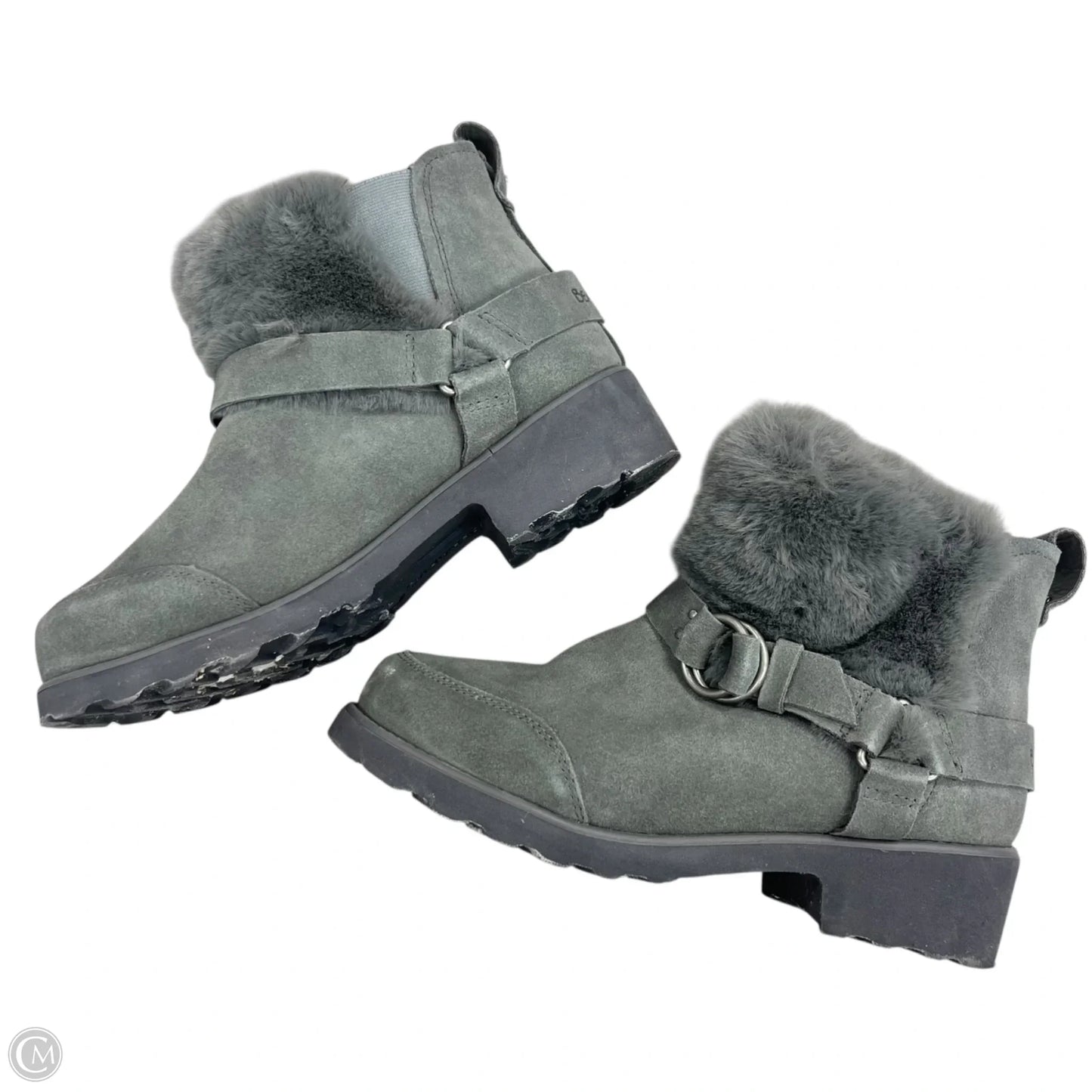Boots Ankle Heels By Bearpaw In Grey, Size: 9