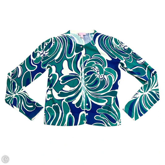 Sweater Cardigan Designer By Lilly Pulitzer In Teal, Size: S