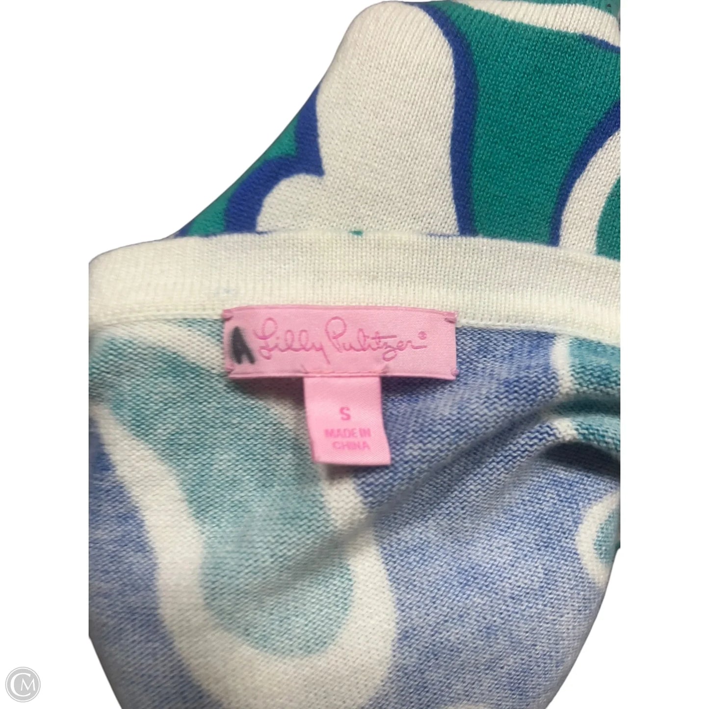 Sweater Cardigan Designer By Lilly Pulitzer In Teal, Size: S