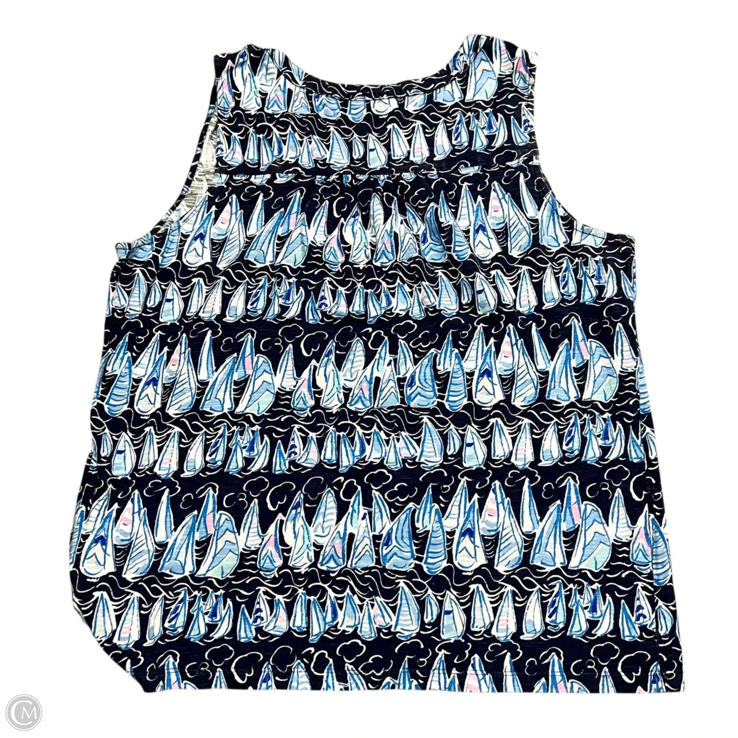 Top Sleeveless Designer By Lilly Pulitzer In Blue & Pink, Size: L