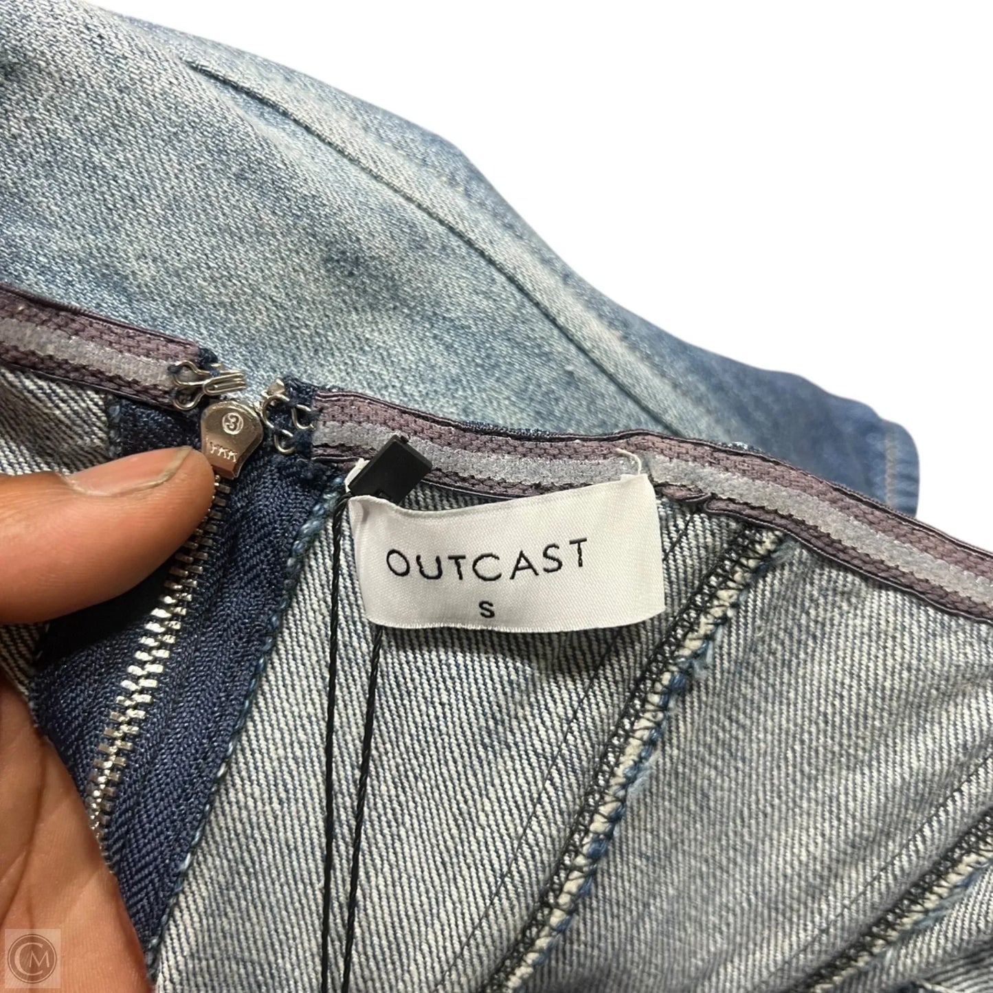 Top Sleeveless By Outcast In Blue Denim, Size: S