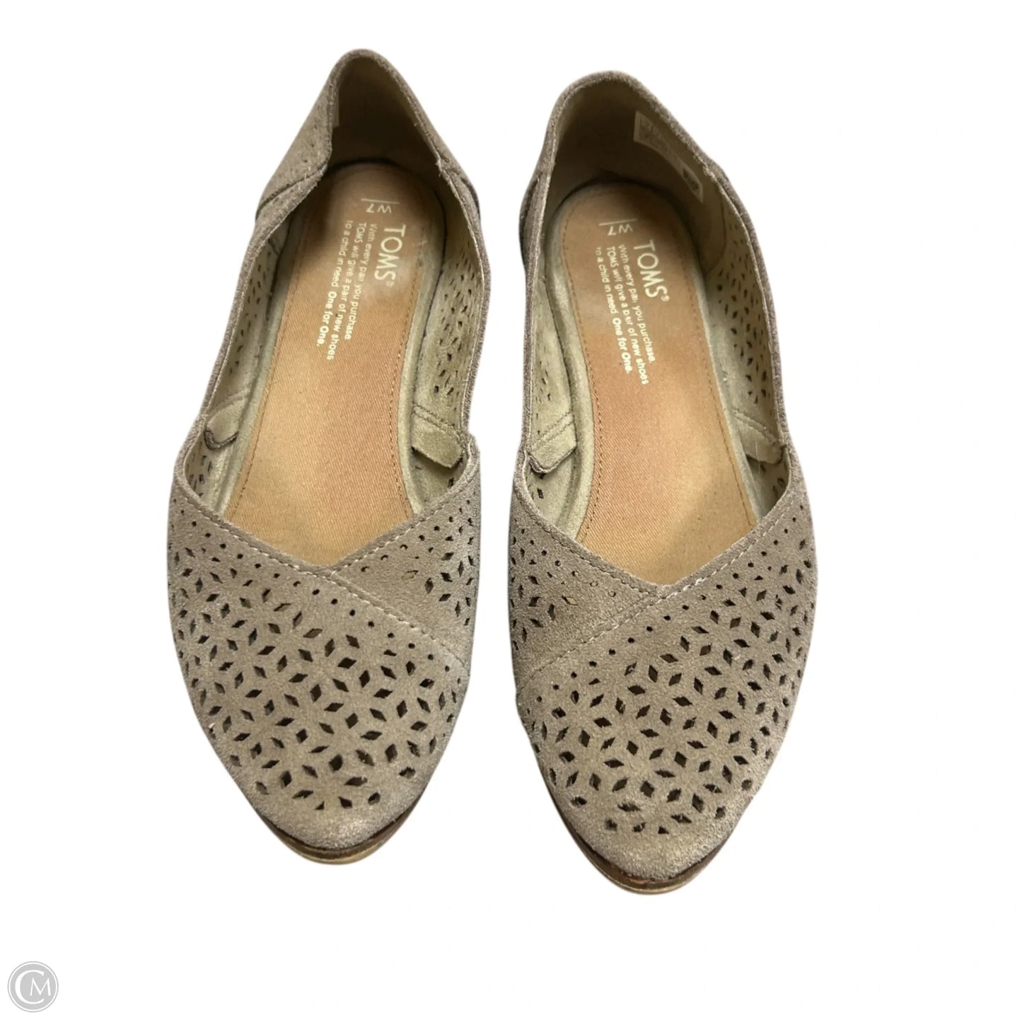 Shoes Flats By Toms In Taupe, Size: 7