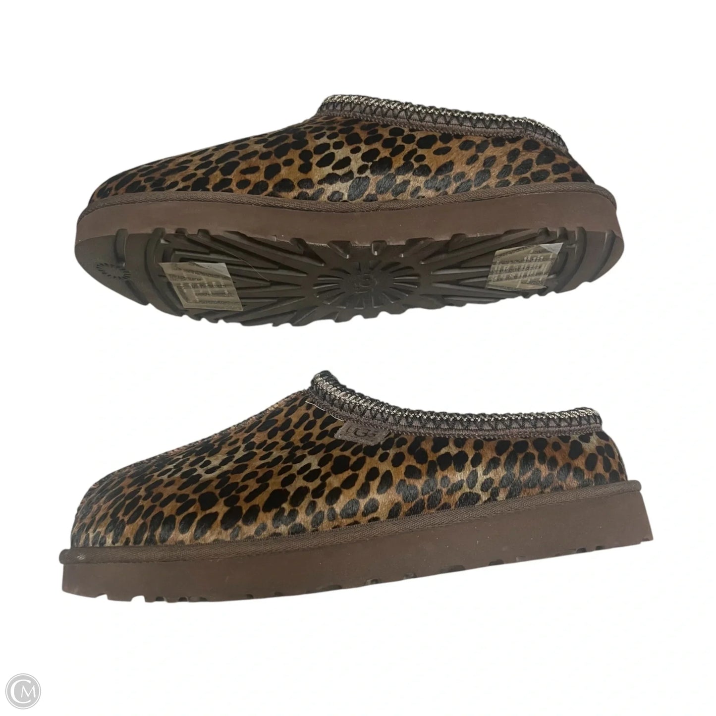 Slippers Designer By Ugg In Black & Brown, Size: 11