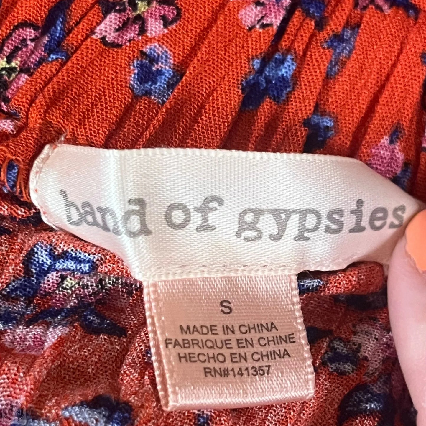 Skirt Maxi By Band Of Gypsies In Blue & Orange, Size: S