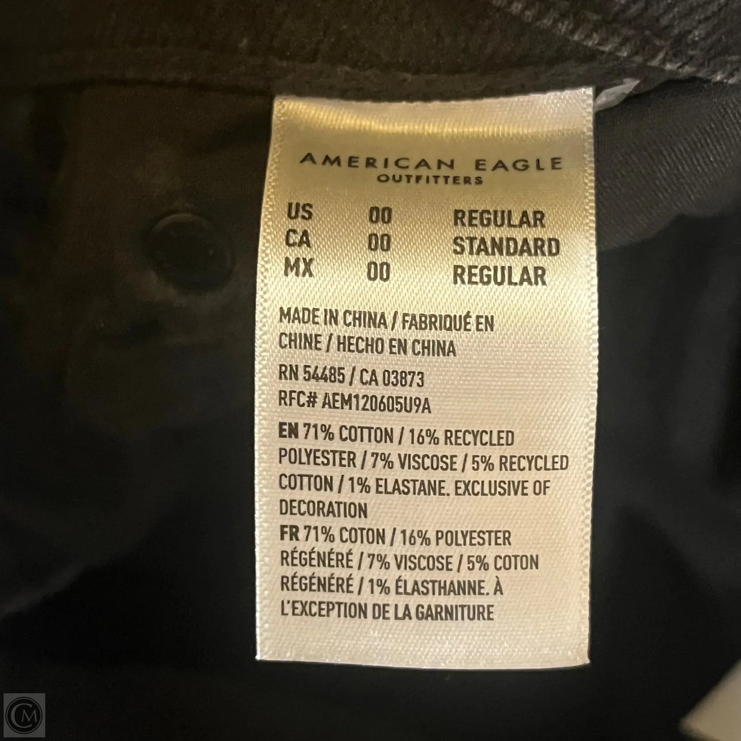 Jeans Wide Leg By American Eagle In Black, Size: 0