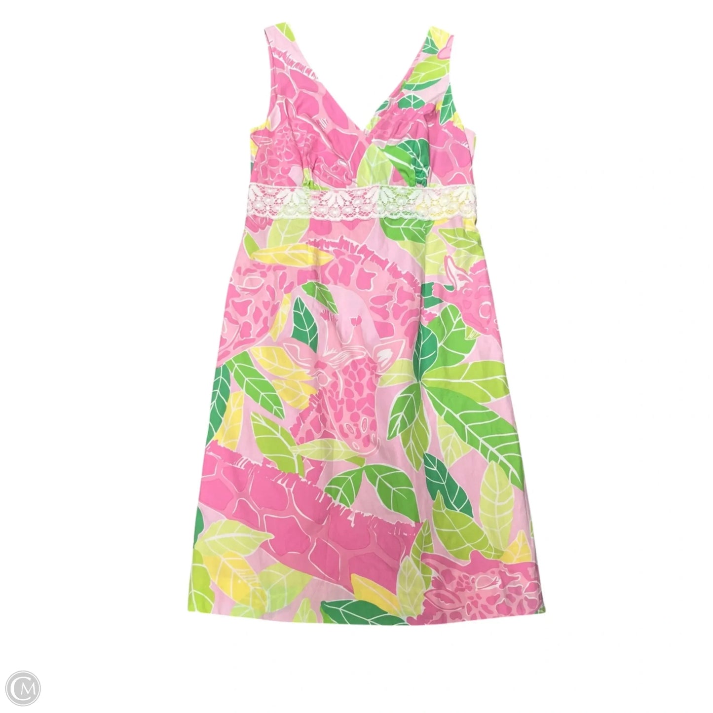 Dress Designer By Lilly Pulitzer In Pink & Yellow, Size: S