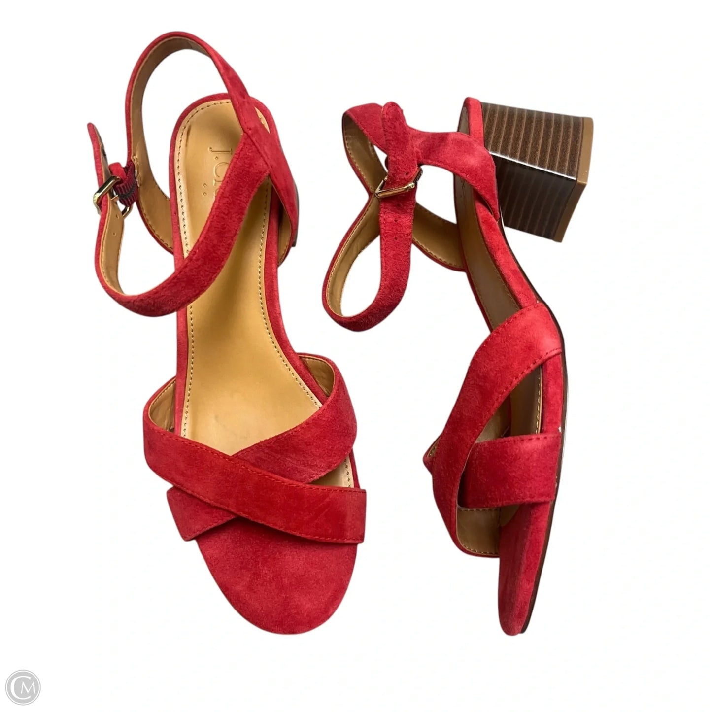 Shoes Heels Block By J. Crew In Red, Size: 8