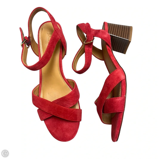 Shoes Heels Block By J. Crew In Red, Size: 8
