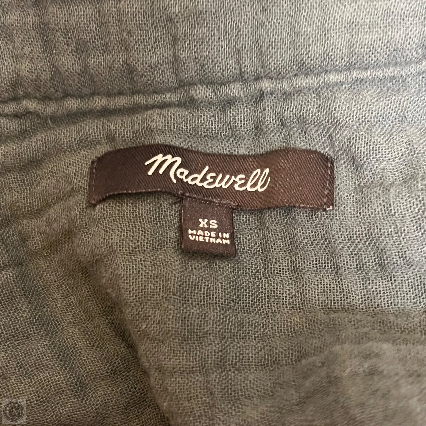 Top Long Sleeve By Madewell In Green, Size: Xs