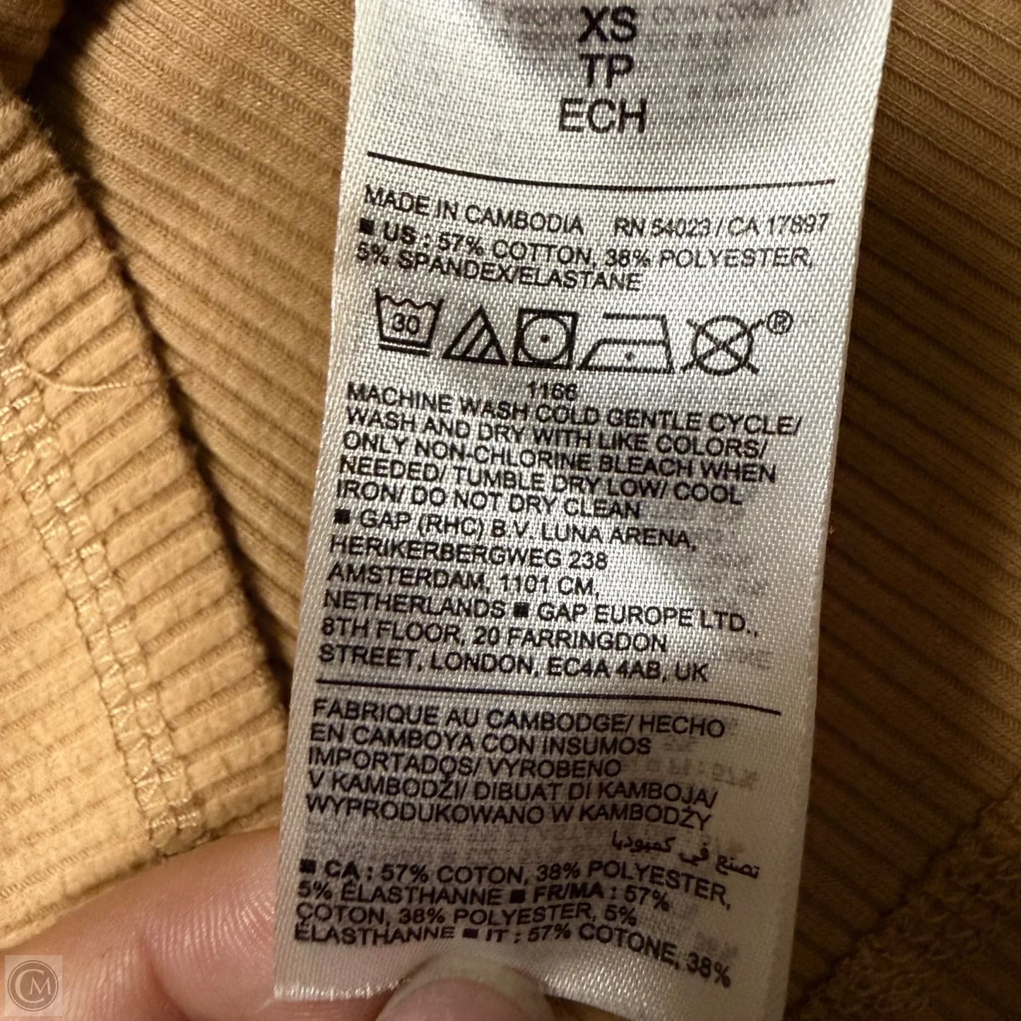 Top Long Sleeve By Old Navy In Tan, Size: Xs