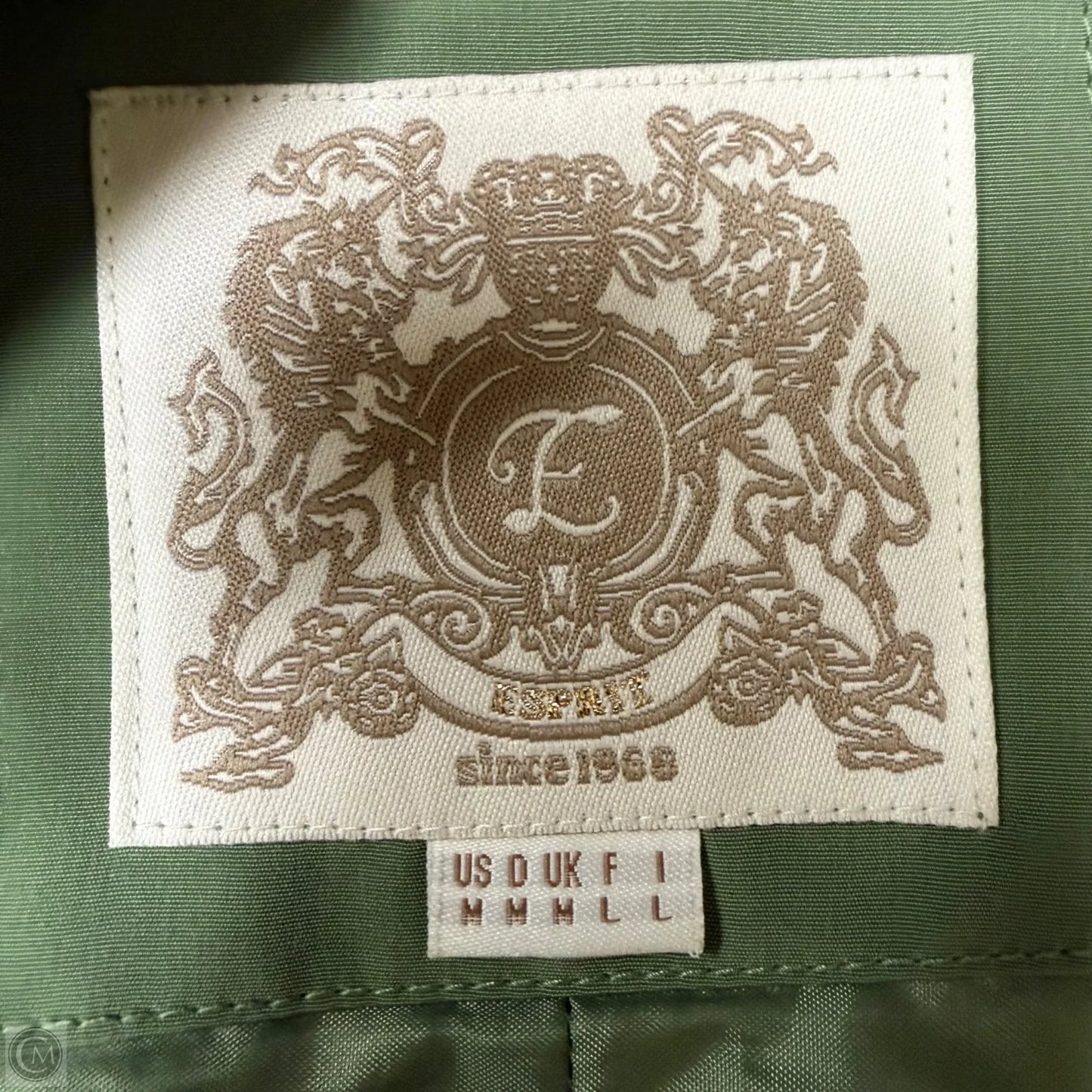 Jacket Puffer & Quilted By Esprit In Green, Size: M