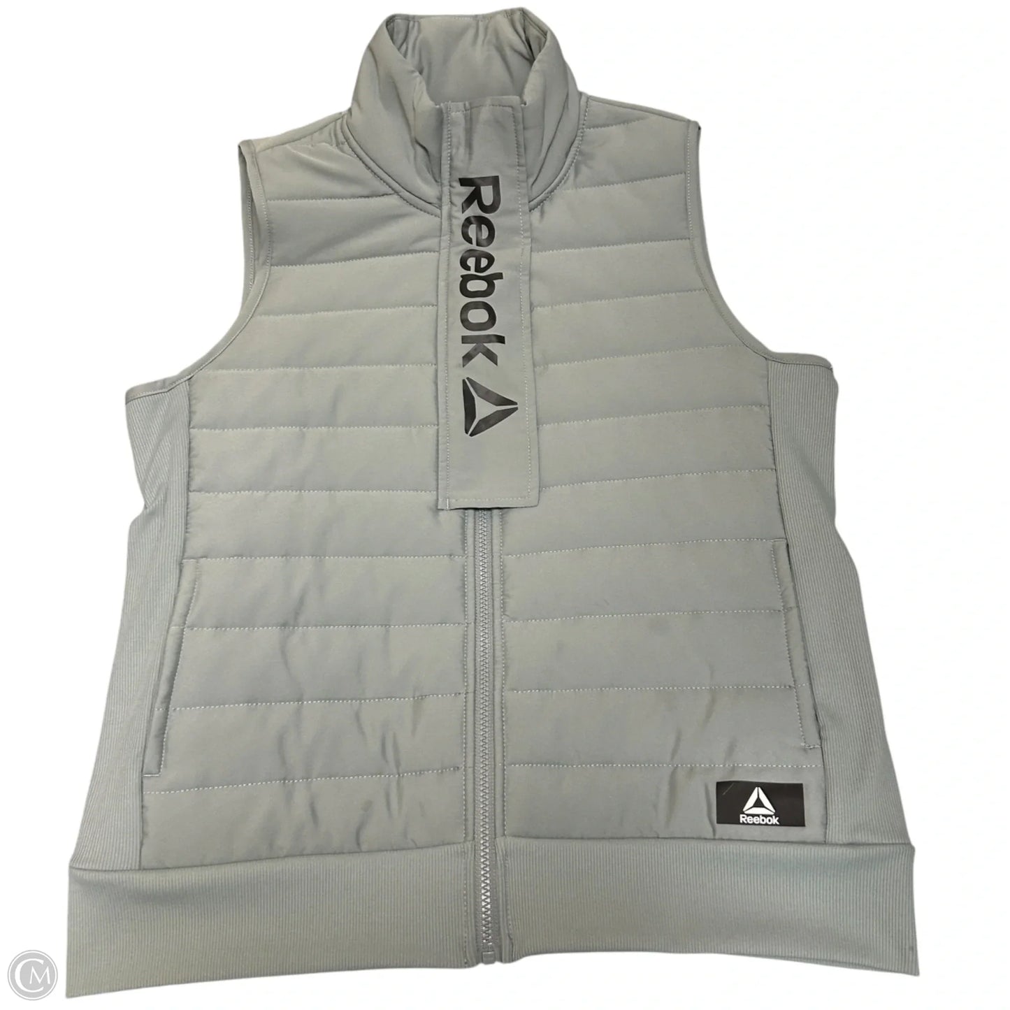 Athletic Jacket By Reebok In Teal, Size: M
