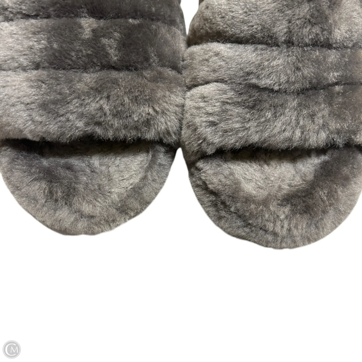 Slippers Designer By Ugg In Grey, Size: 8