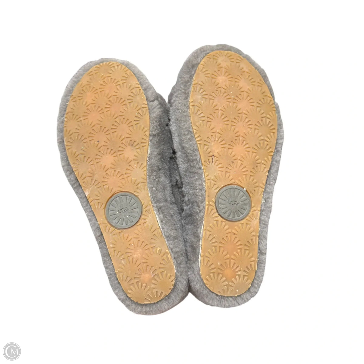 Slippers Designer By Ugg In Grey, Size: 8