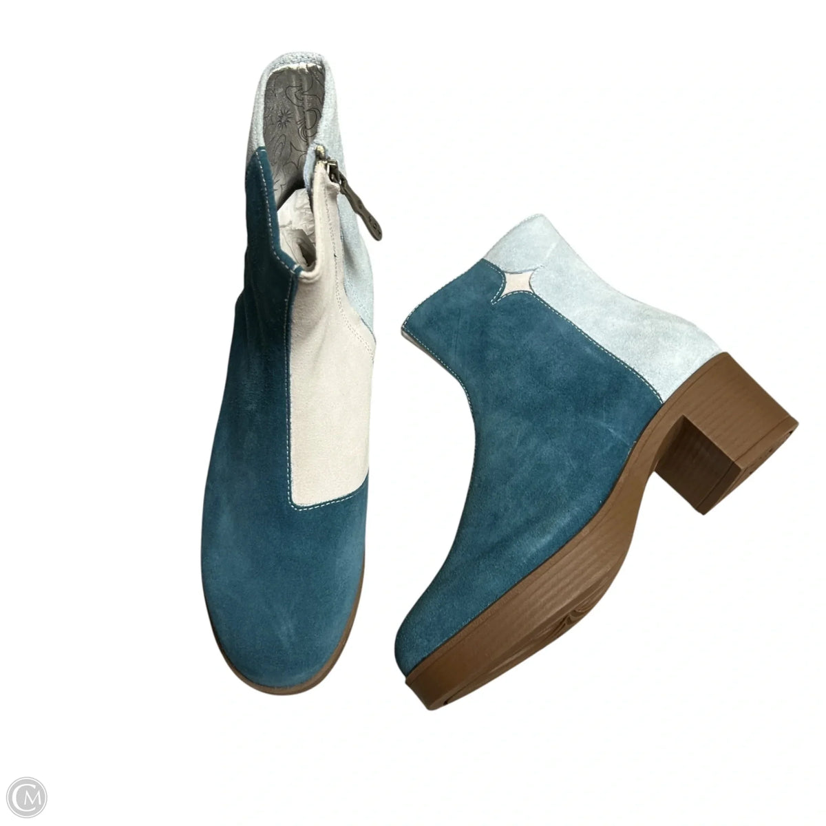 Boots Ankle Heels By Laso In Blue, Size: 7.5