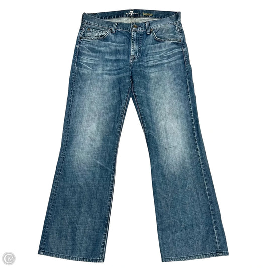 Jeans Boot Cut By 7 For All Mankind In Blue Denim, Size: 14
