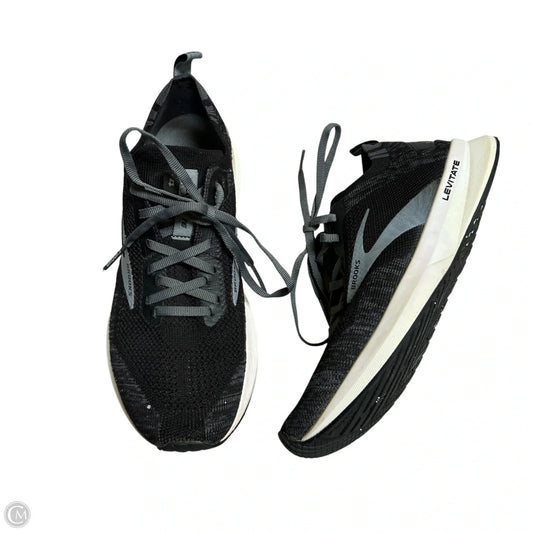 Shoes Athletic By Brooks In Black & Grey, Size: 9