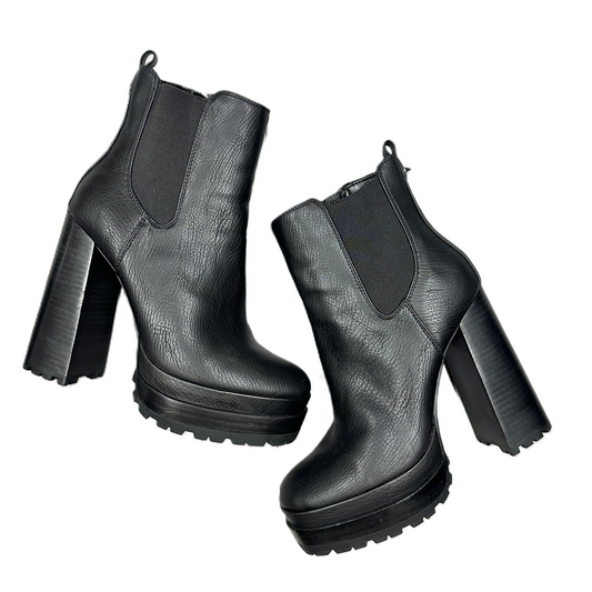 Boots Ankle Heels By Jennifer Lopez In Black, Size: 8.5