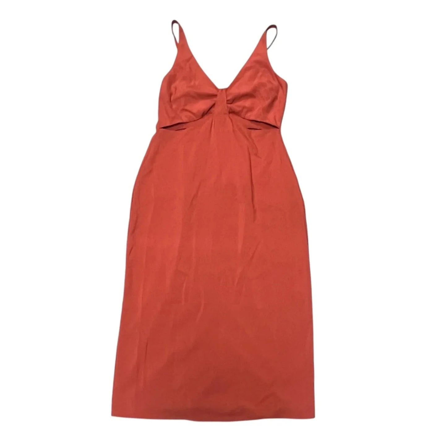 Dress Casual Midi By Abercrombie And Fitch In Orange, Size: M