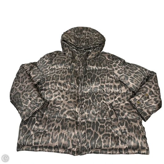 Coat Puffer & Quilted By Michael By Michael Kors In Animal Print, Size: 1x