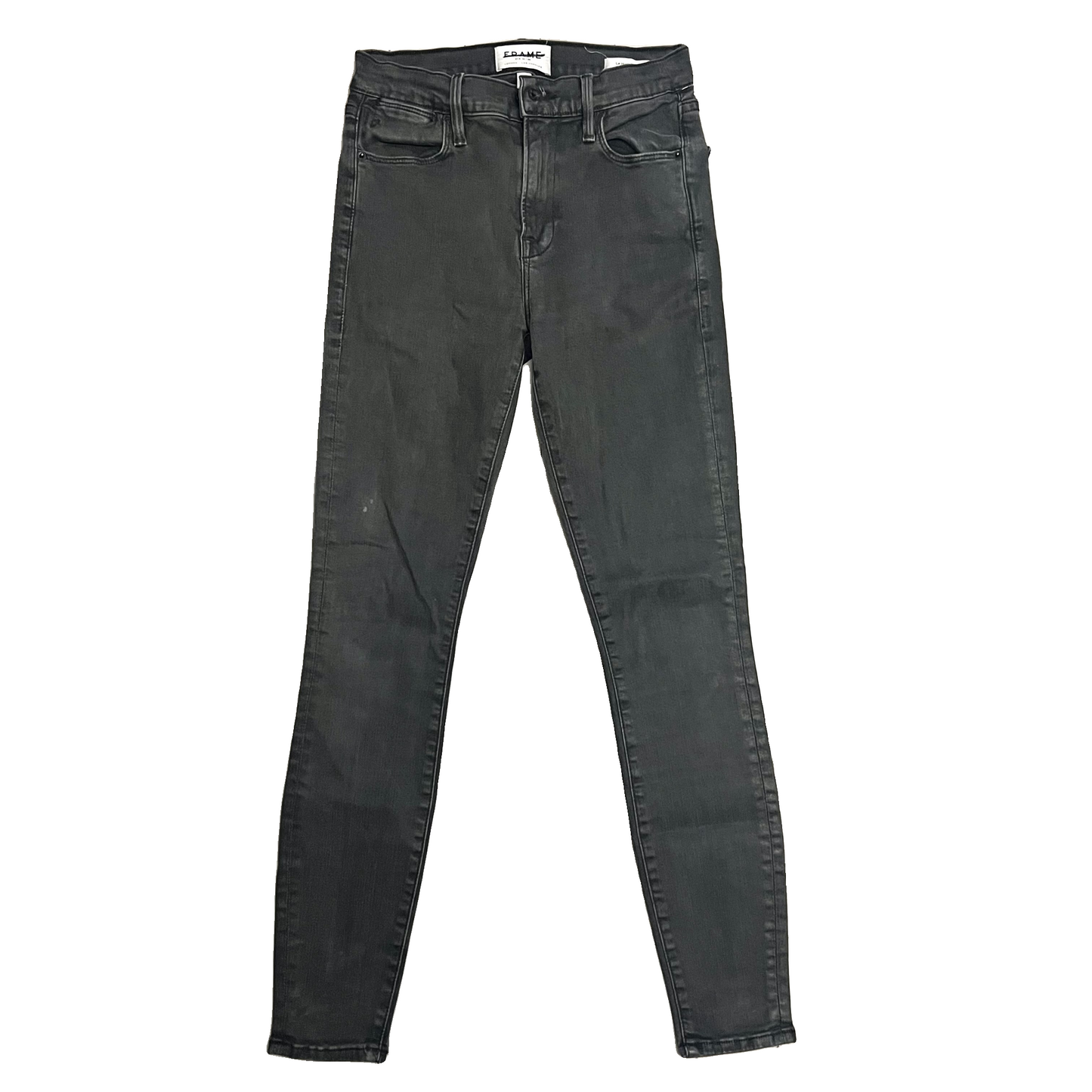 Jeans Skinny By Frame In Black, Size: 0