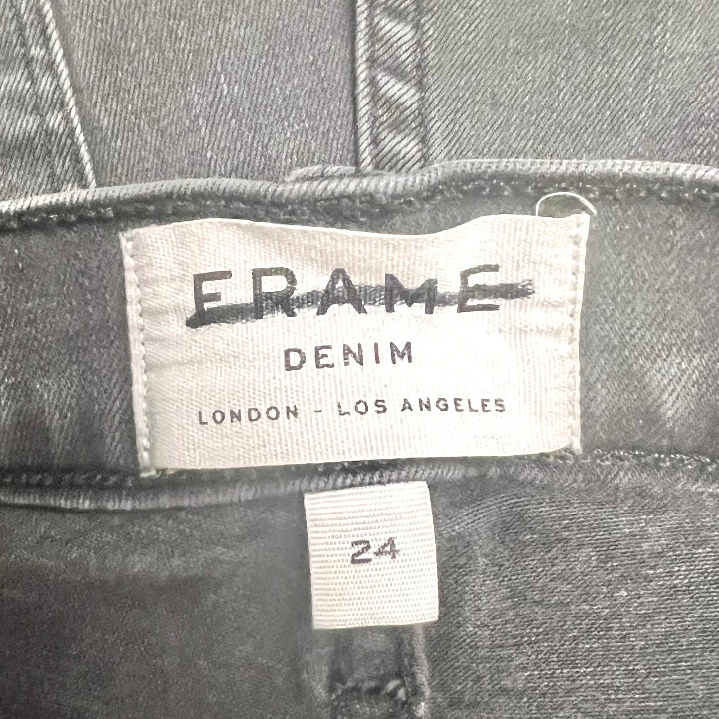 Jeans Skinny By Frame In Black, Size: 0