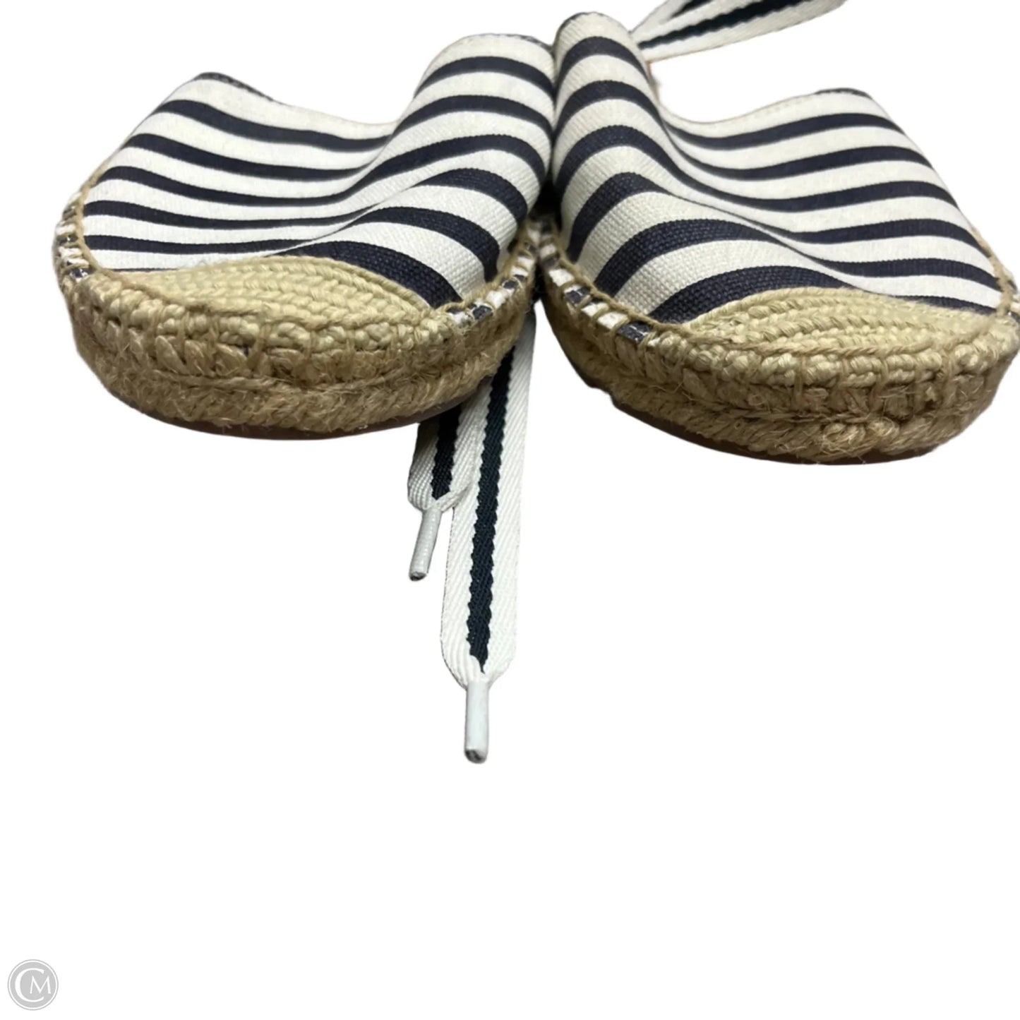 Sandals Flats By J. Crew In Blue & Cream, Size: 7.5