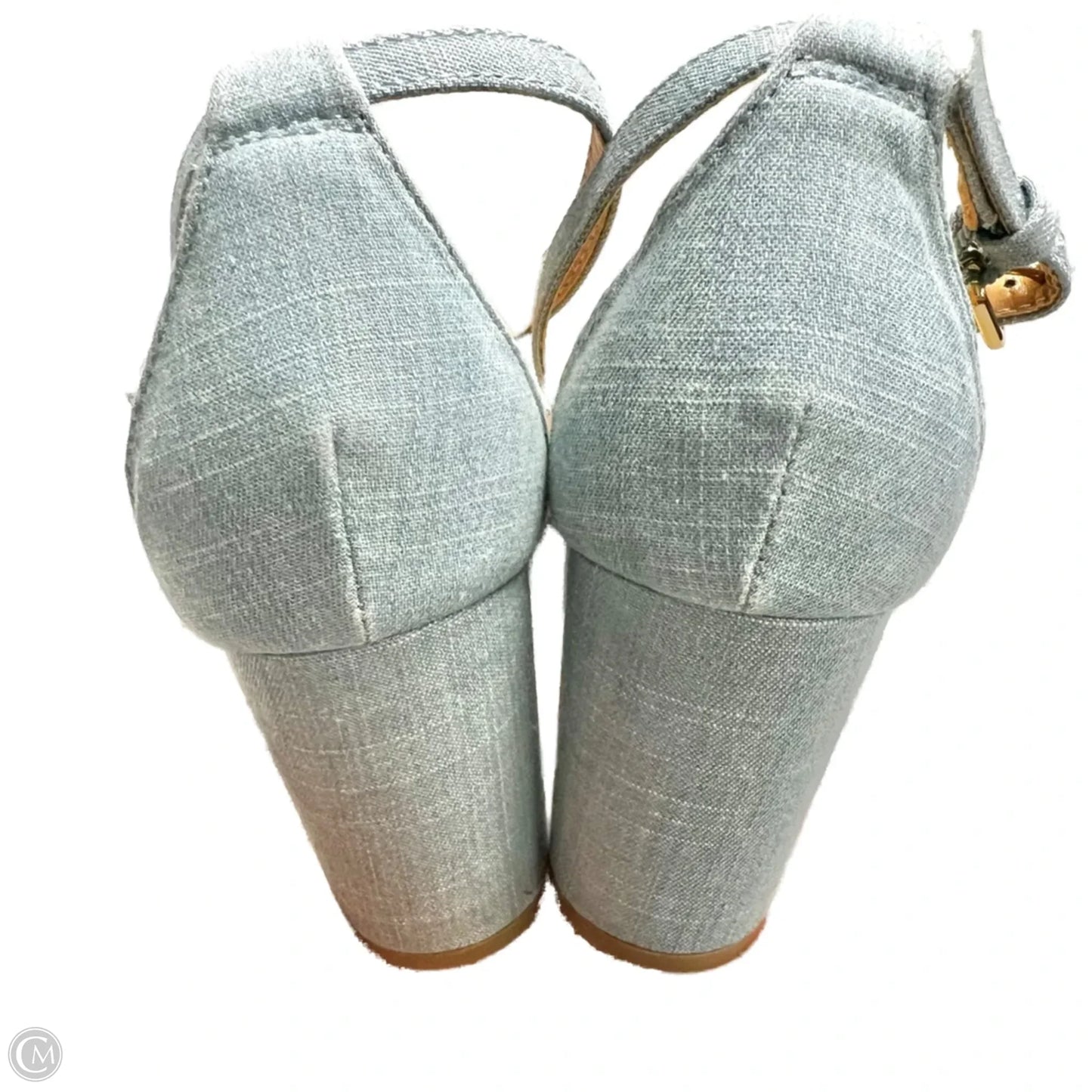 Sandals Heels Block By Report In Blue, Size: 7.5