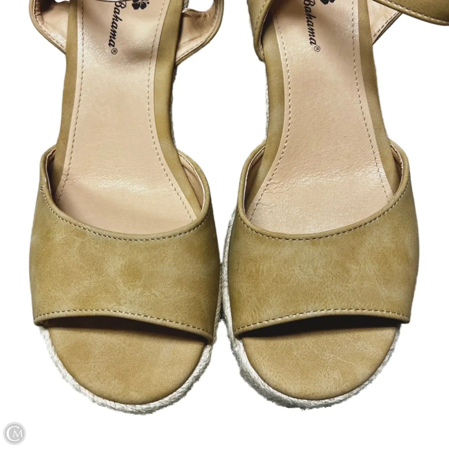 Sandals Heels Wedge By Tommy Bahama In Tan, Size: 9.5