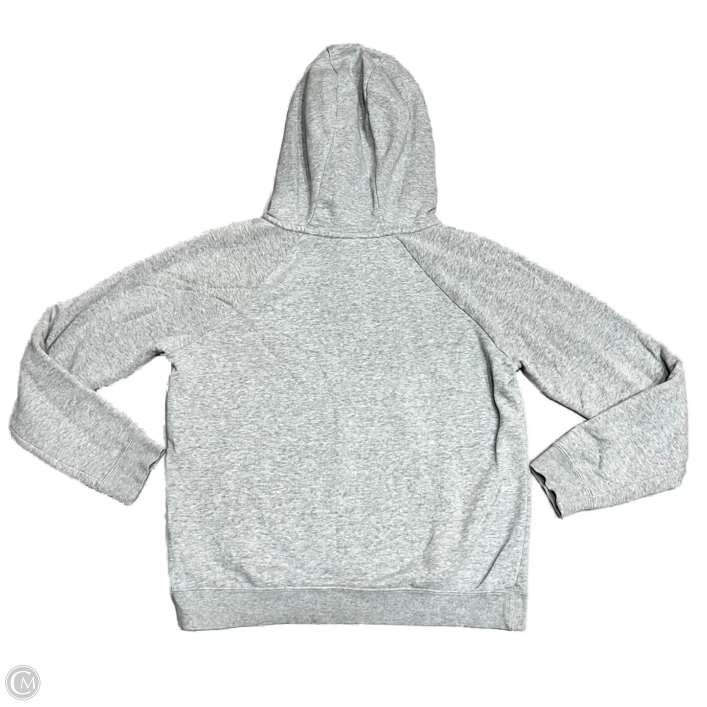 Athletic Sweatshirt Hoodie By Nike Apparel In Grey, Size: M