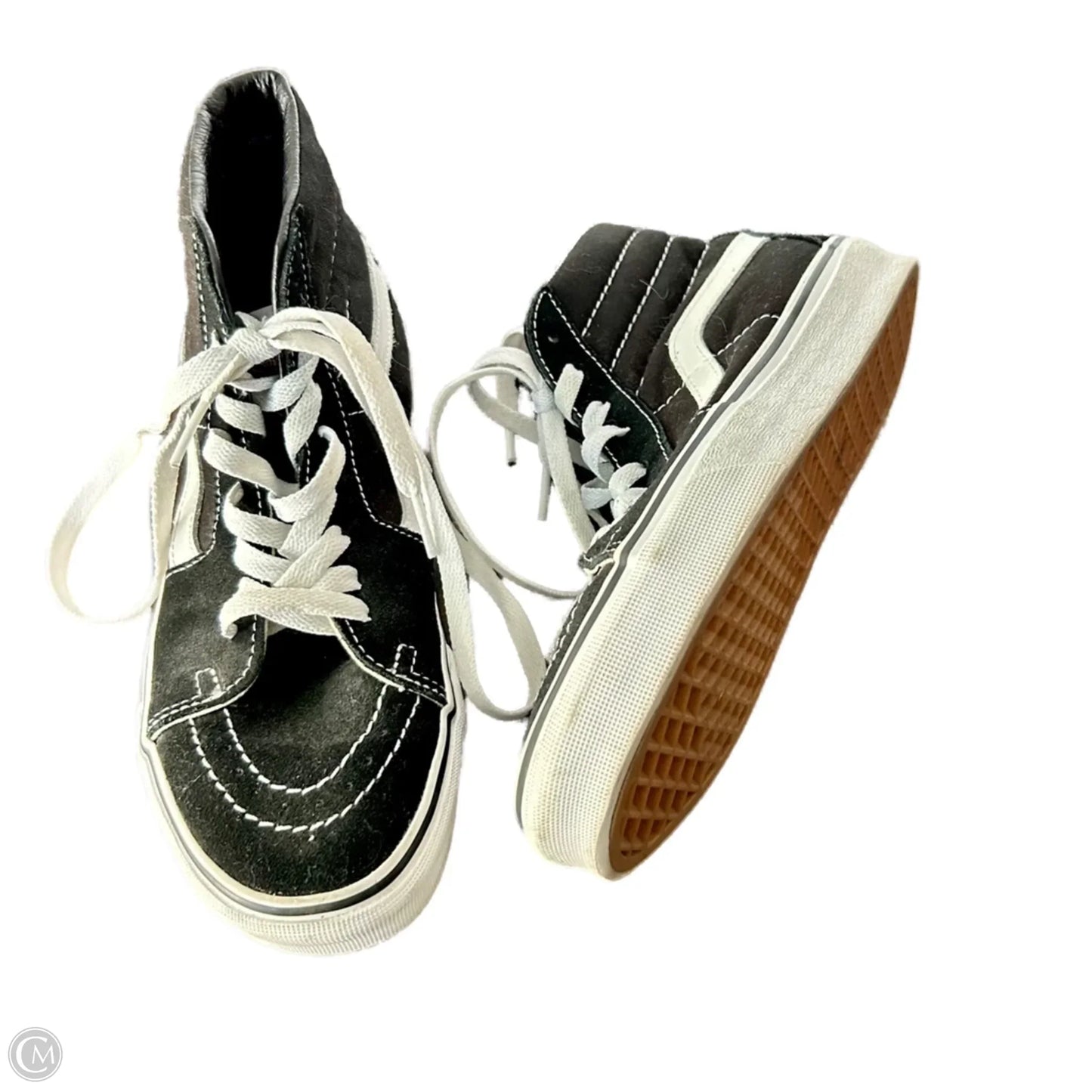 Shoes Sneakers By Vans In Black & White, Size: 6.5