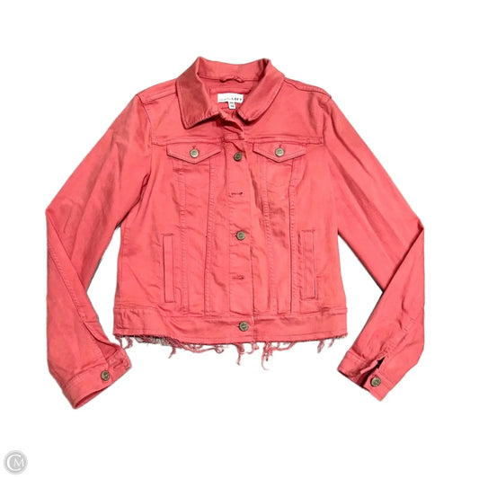 Jacket Denim By Loft In Pink, Size: Xs