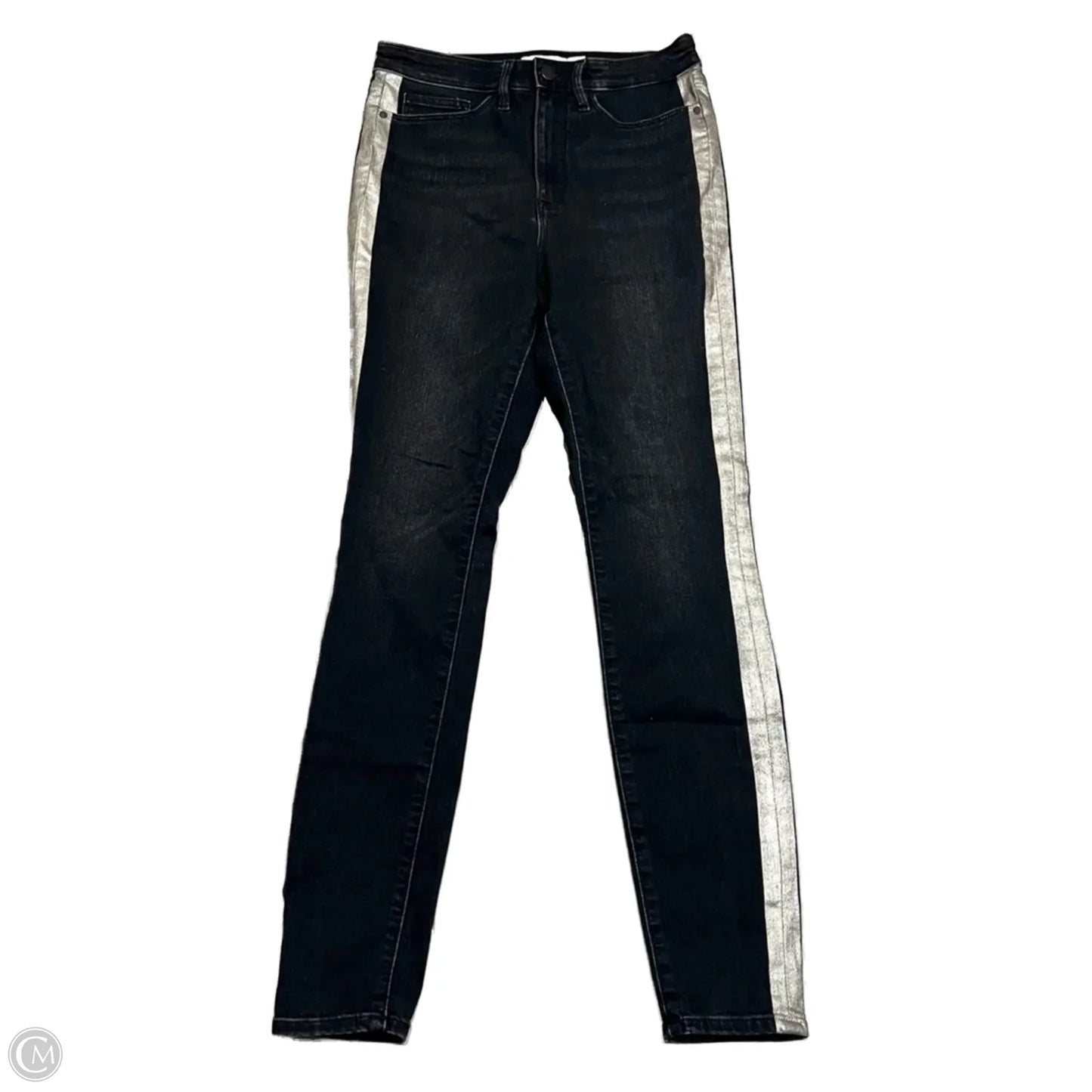 Jeans Skinny By Athleta In Black & Silver, Size: 8