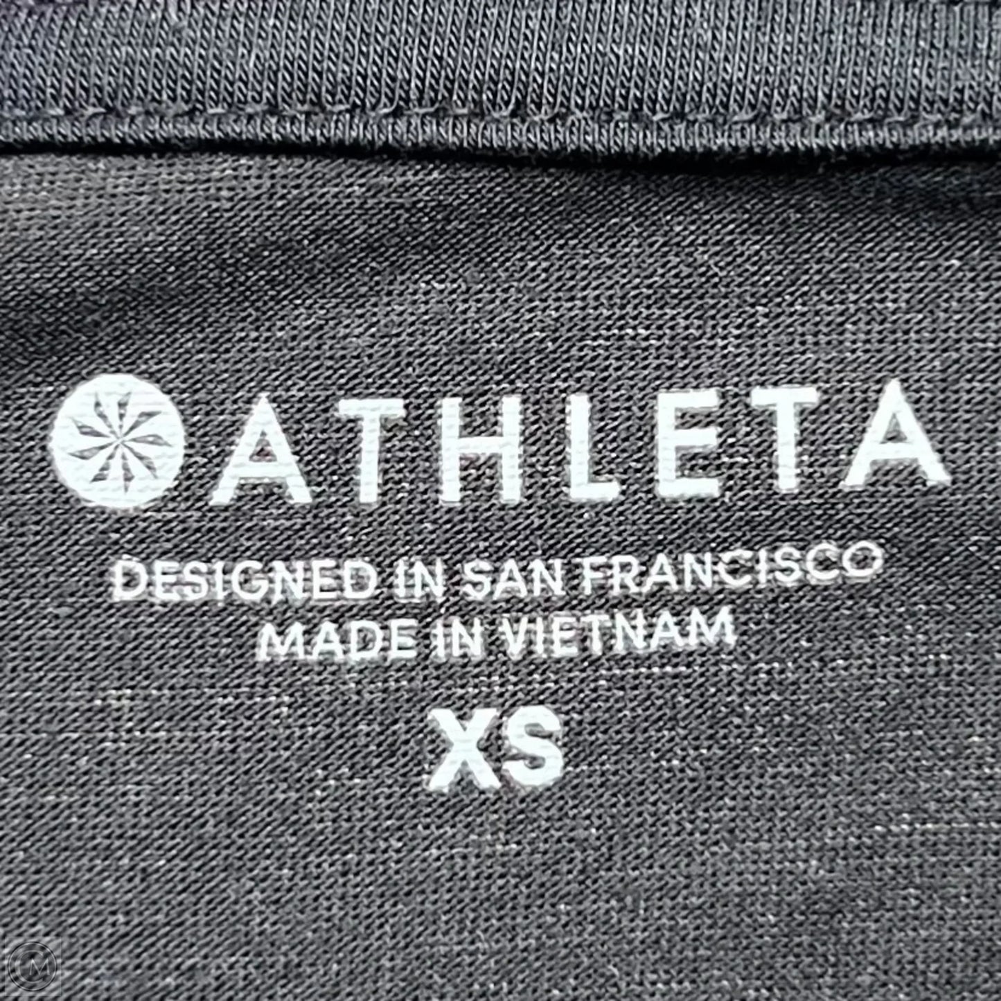 Athletic Top Short Sleeve By Athleta In Black, Size: Xs