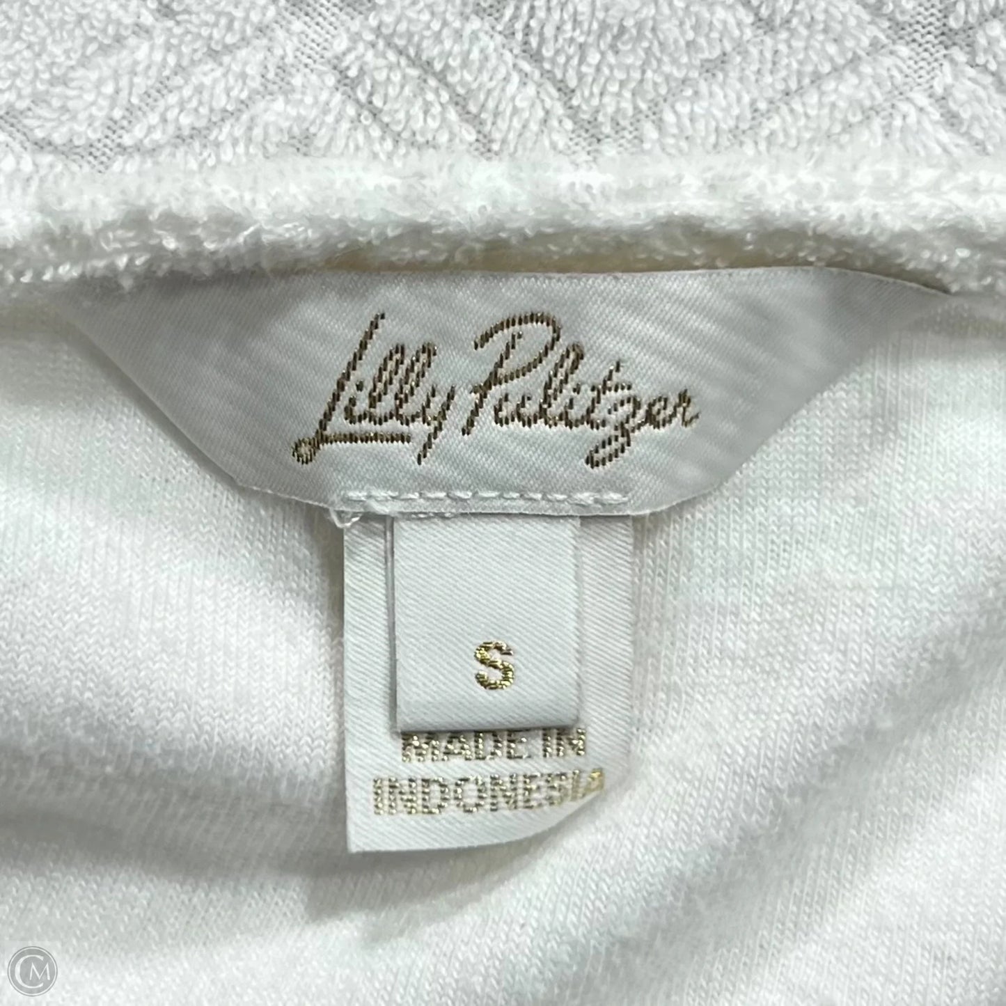 Top Short Sleeve Designer By Lilly Pulitzer In White, Size: S