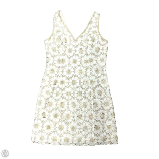 Dress Designer By Lilly Pulitzer In Gold & White, Size: M