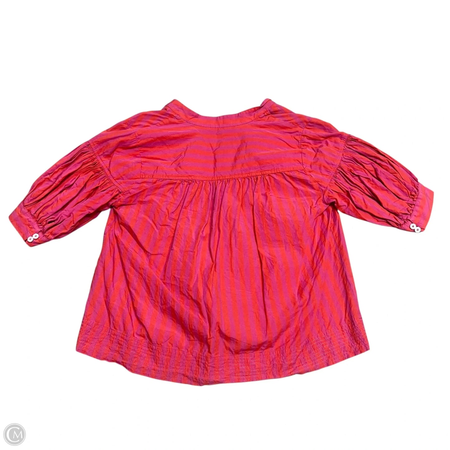Top Short Sleeve By Anthropologie In Purple & Red, Size: S