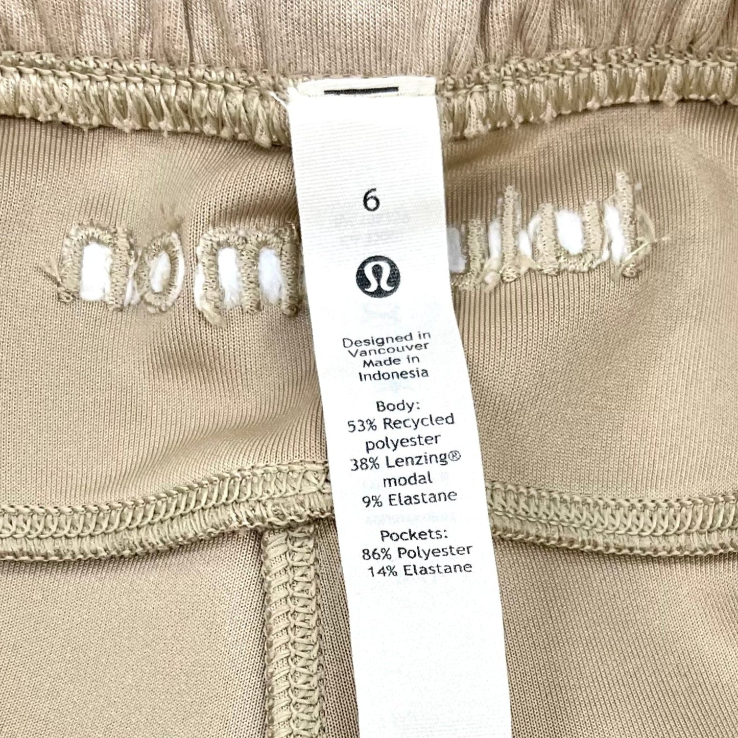 Athletic Shorts By Lululemon In Beige, Size: S