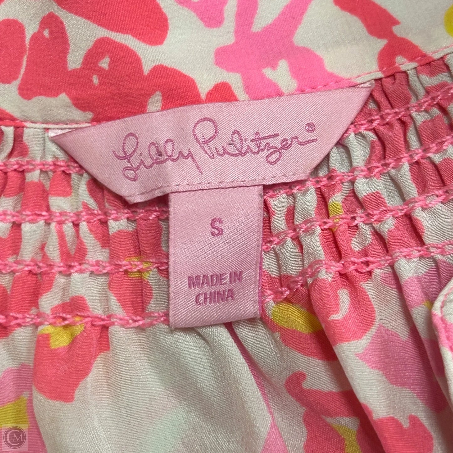 Top Long Sleeve Designer By Lilly Pulitzer In Pink, Size: S