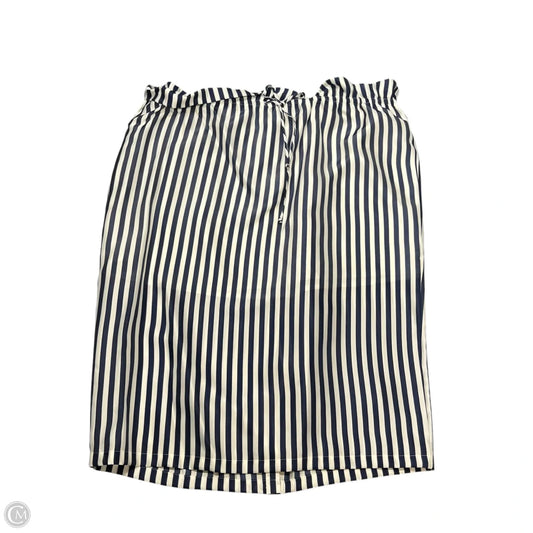 Skirt Midi By J. Crew In Blue & White, Size: 3x